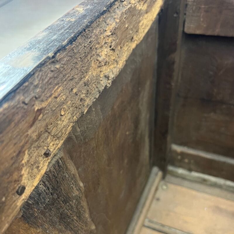Cassapanca antica baule in legno d'epoca 800 panca vecchia madia cassa rustica Arredamento