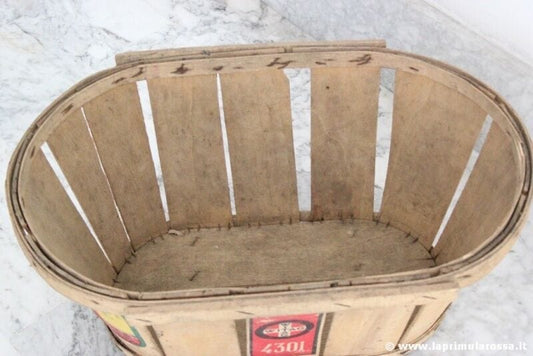 CASSETTA INDUSTRIALE VINTAGE x TRASPORTO FRUTTA FIORIERA DA INTERNO FRUIT CHEST Vintage