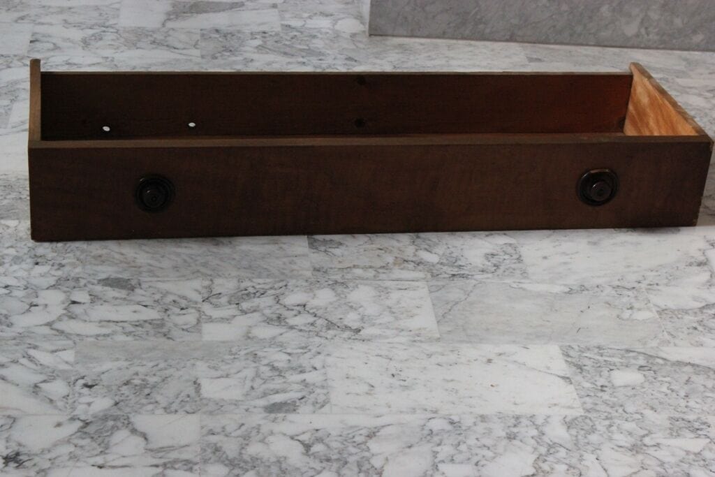 CASSETTO ANTICO IN LEGNO L. CM 96 / TECA D'EPOCA / MENSOLA / SCATOLA Scatole in legno