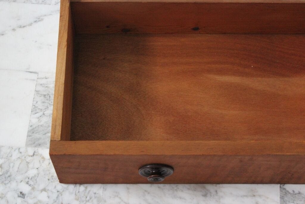 CASSETTO ANTICO IN LEGNO L. CM 96 / TECA D'EPOCA / MENSOLA / SCATOLA Scatole in legno