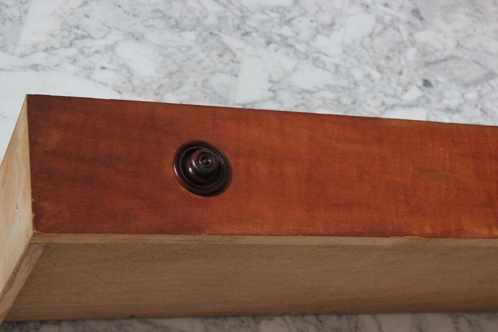 CASSETTO ANTICO IN LEGNO L. CM 96 / TECA D'EPOCA / MENSOLA / SCATOLA Scatole in legno