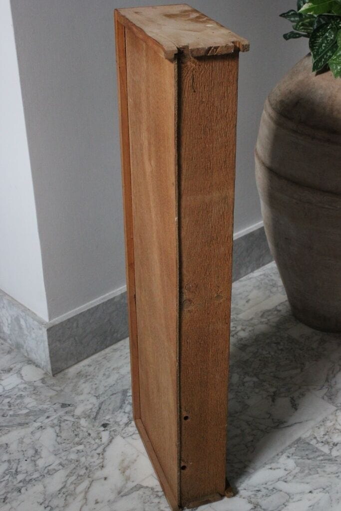CASSETTO ANTICO IN LEGNO L. CM 96 / TECA D'EPOCA / MENSOLA / SCATOLA Scatole in legno