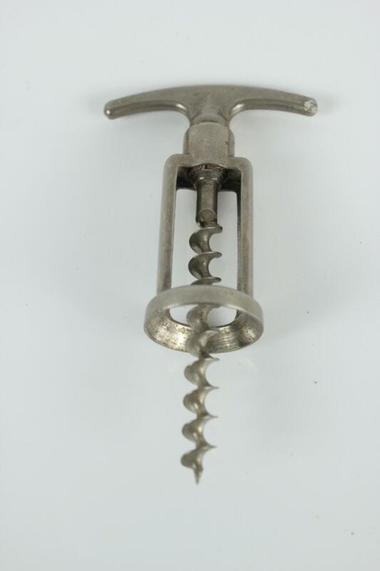 Cavatappi antico inglese da collezione d' epoca corkscrew vintage tirebouchon . Cavatappi