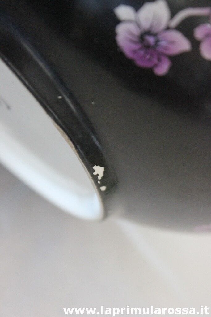 CENTROTAVOLA D'EPOCA IN CERAMICA CON VIOLE - VINTAGE SHELLEY VIOLETTE BOWL Ceramiche e Porcellane