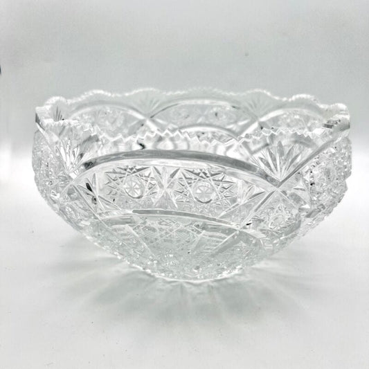 Centrotavola in cristallo Boemia ciotola bowl portafrutta fruttiera vintage Vetri e Cristalli