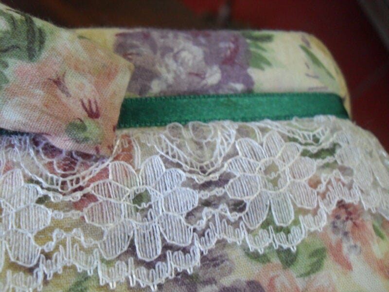 CESTINO PORTALAVORO D'EPOCA IN STOFFA - BEAUTY VINTAGE SEWING BASKET Attrezzi e Strumenti