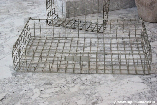 CESTO INDUSTRIALE ANNI 70 IN FERRO PER TRASPORTO PANE VINTAGE WIRE BAKER'S TRAY Complementi d'arredo