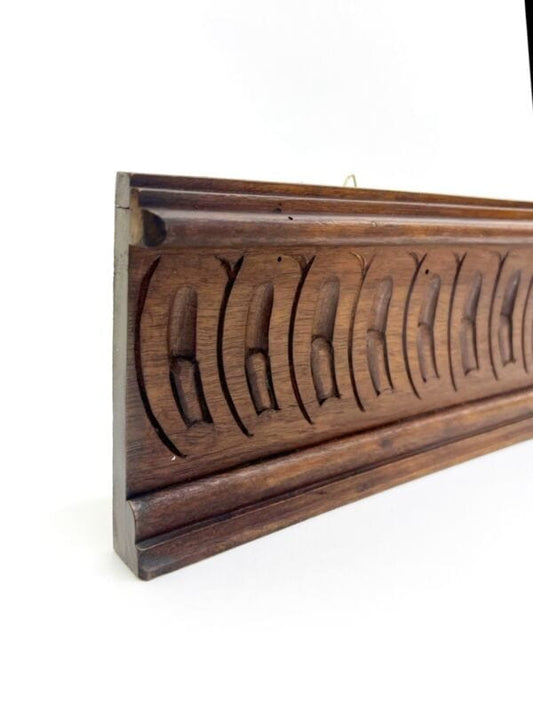 Cimasa antica in legno fregio sovraporta sopra porta intaglio vecchio epoca 800. Complementi d'arredo