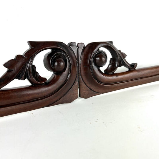 Cimasa antica in legno fregio sovraporta sopra porta intaglio vecchio epoca 800 Complementi d'arredo