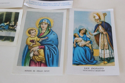 CINQUE SANTINI D'EPOCA IN MATERIALE CARTACEO / S. ANTONIO GESU' NAZARENO ecc. .Oggetti in Svendita