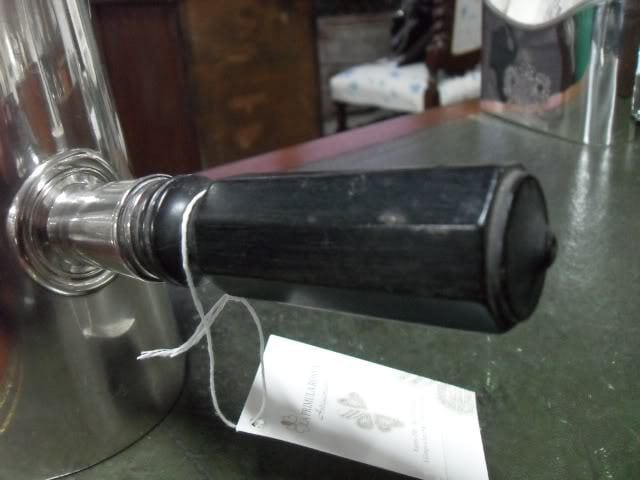 CIOCCOLATIERA ANTICA N SILVER PLATE ELKINGTON & Co - CAFFETTIERA D'EPOCA H cm20 Sheffield & Argento