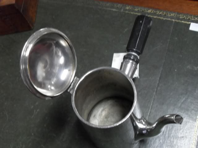 CIOCCOLATIERA ANTICA N SILVER PLATE ELKINGTON & Co - CAFFETTIERA D'EPOCA H cm20 Sheffield & Argento