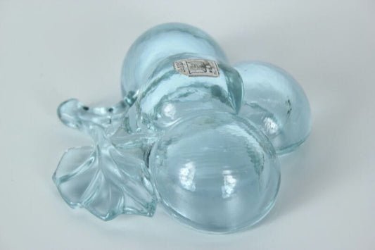 Ciotola in vetro vintage a forma di grappolo d'uva posacenere cristallo celeste Vetri e Cristalli