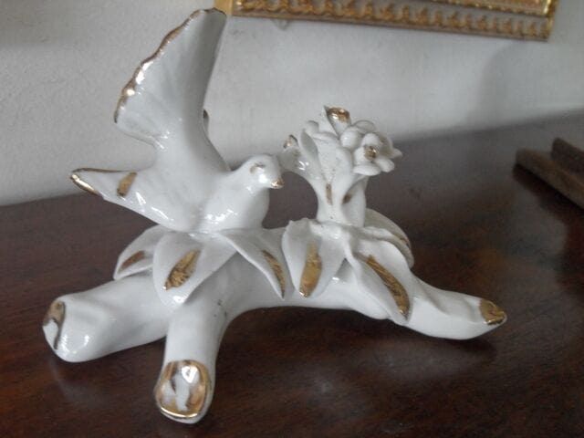 COLOMBA VINTAGE IN PORCELLANA / BOMBONIERA D'EPOCA Ceramiche e Porcellane
