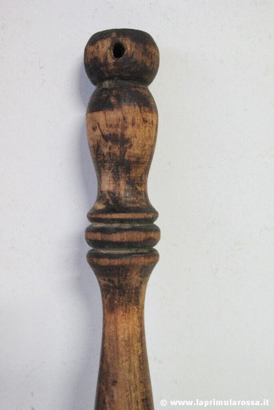 COLONNA D'EPOCA IN LEGNO H 32 VECCHIA COLONNINA FREGIO VINTAGE WOODEN COLUMN Restauro