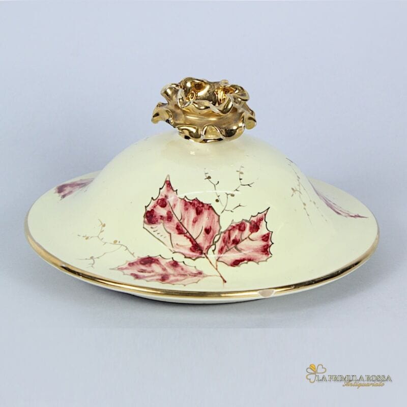 Coperchio antico in ceramica per zuppiera Deruta vintage ricambio da collezione Ceramiche e Porcellane