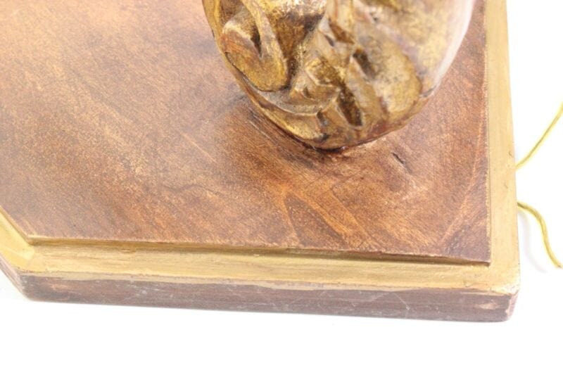 Coppia Applique vintage antichi in legno e oro lampada da parete luci candele Lampade Appliques