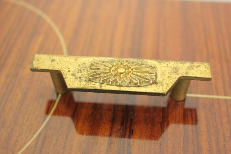 Coppia cassetti antichi in legno mensola d'epoca teca vintage anni 50 scatola Complementi d'arredo