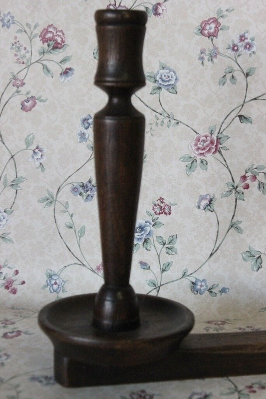 COPPIA DI CANDELIERI ANTICHI IN LEGNO - PORTACANDELA D'EPOCA - CANDELABRO Complementi d'arredo