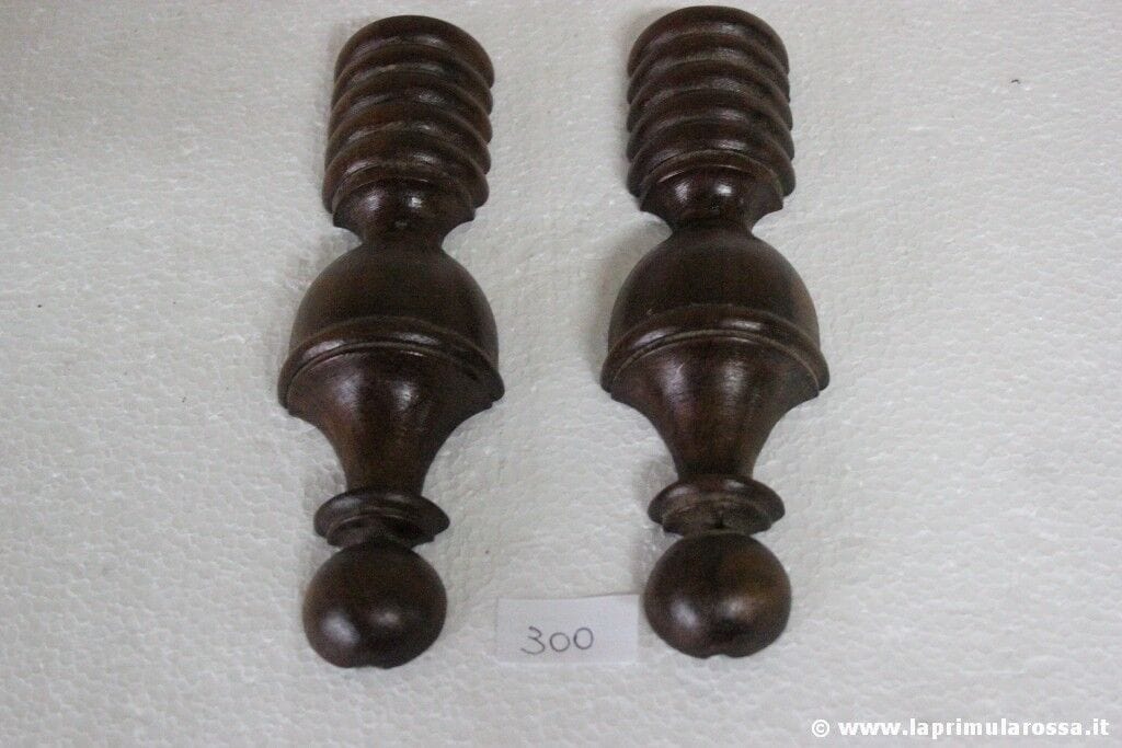 COPPIA DI CAPITELLI ANTICHI IN LEGNO H cm19 FREGIO EPOCA 800 ANTIQUE WOOD COLUMN Restauro