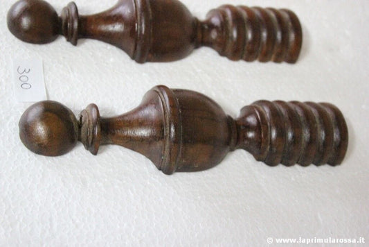COPPIA DI CAPITELLI ANTICHI IN LEGNO H cm19 FREGIO EPOCA 800 ANTIQUE WOOD COLUMN Restauro