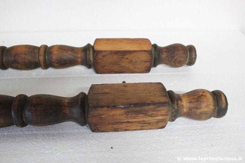 COPPIA DI COLONNE D'EPOCA IN LEGNO / GAMBE TAVOLO H cm 60 - VINTAGE WODEEN LEGS Restauro