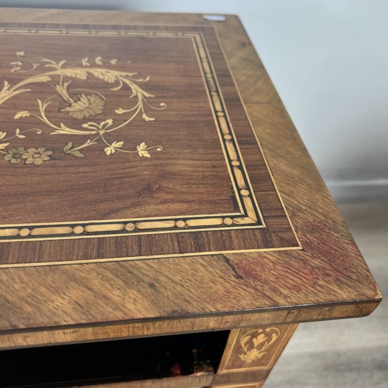 Coppia di Comodini antichi in stile LUIGI XVI 900 mobiletti legno intarsiato Arredamento