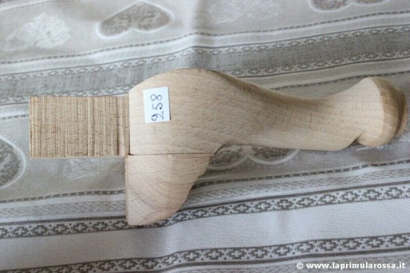 COPPIA DI GAMBE IN LEGNO GREZZO altezza cm 15 x RESTAURO POUF SGABELLO TAVOLINO Restauro