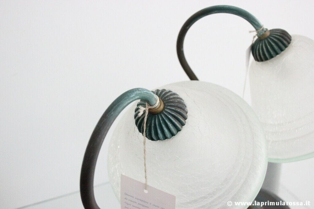 COPPIA DI LAMPADE DA TAVOLO RETRO' ABAT JOURS TWO VINTAGE ITALIAN ABAT JOURS Lampade Appliques
