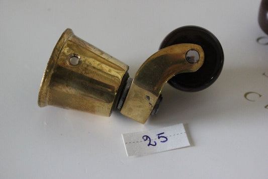 COPPIA DI ROTELLE INGLESI IN CERAMICA PER TAVOLINO '800 FERRAMENTA x RESTAURO Restauro