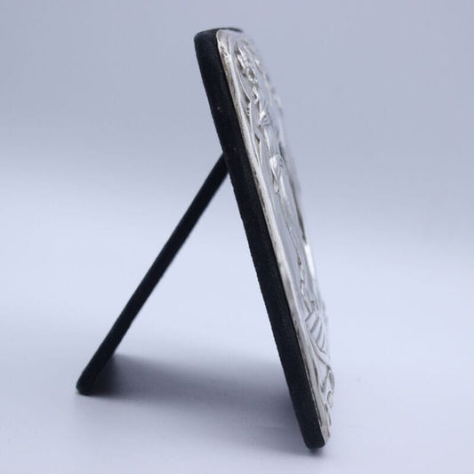 Cornice portafoto in argento 925 vintage portaritratto rotondo stile art noveau Sheffield & Argento