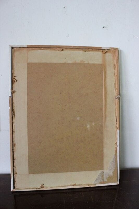 CORNICE VINTAGE SHABBY CHIC IN LEGNO LACCATA BIANCA CM 42x32 NO VETRO Complementi d'arredo