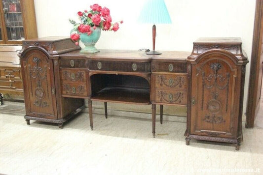 CREDENZA ANTICA INGLESE mt 2,77 BUFFET D'EPOCA SERVANTE - ANTIQUE SIDEBOARD Arredamento