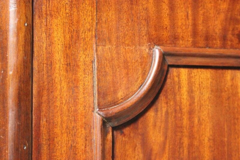 Credenza antica mobile libreria vetrina d'epoca 800 inglese in legno di noce Arredamento