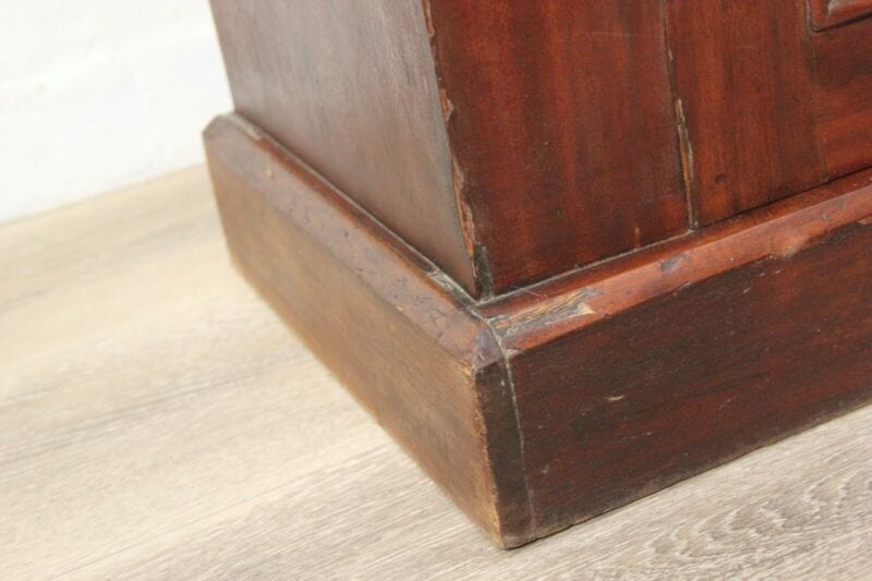 Credenza antica mobile libreria vetrina d'epoca 800 inglese in legno di noce Arredamento