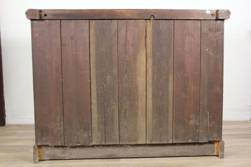 Credenza servante antica mobile intagliato in legno di noce d'epoca inglese Arredamento