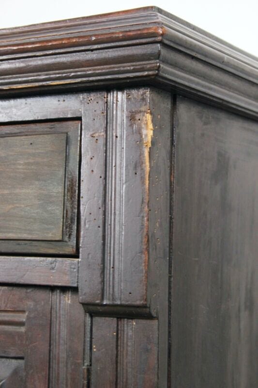 Credenza servante antica mobile intagliato in legno di noce d'epoca inglese Arredamento