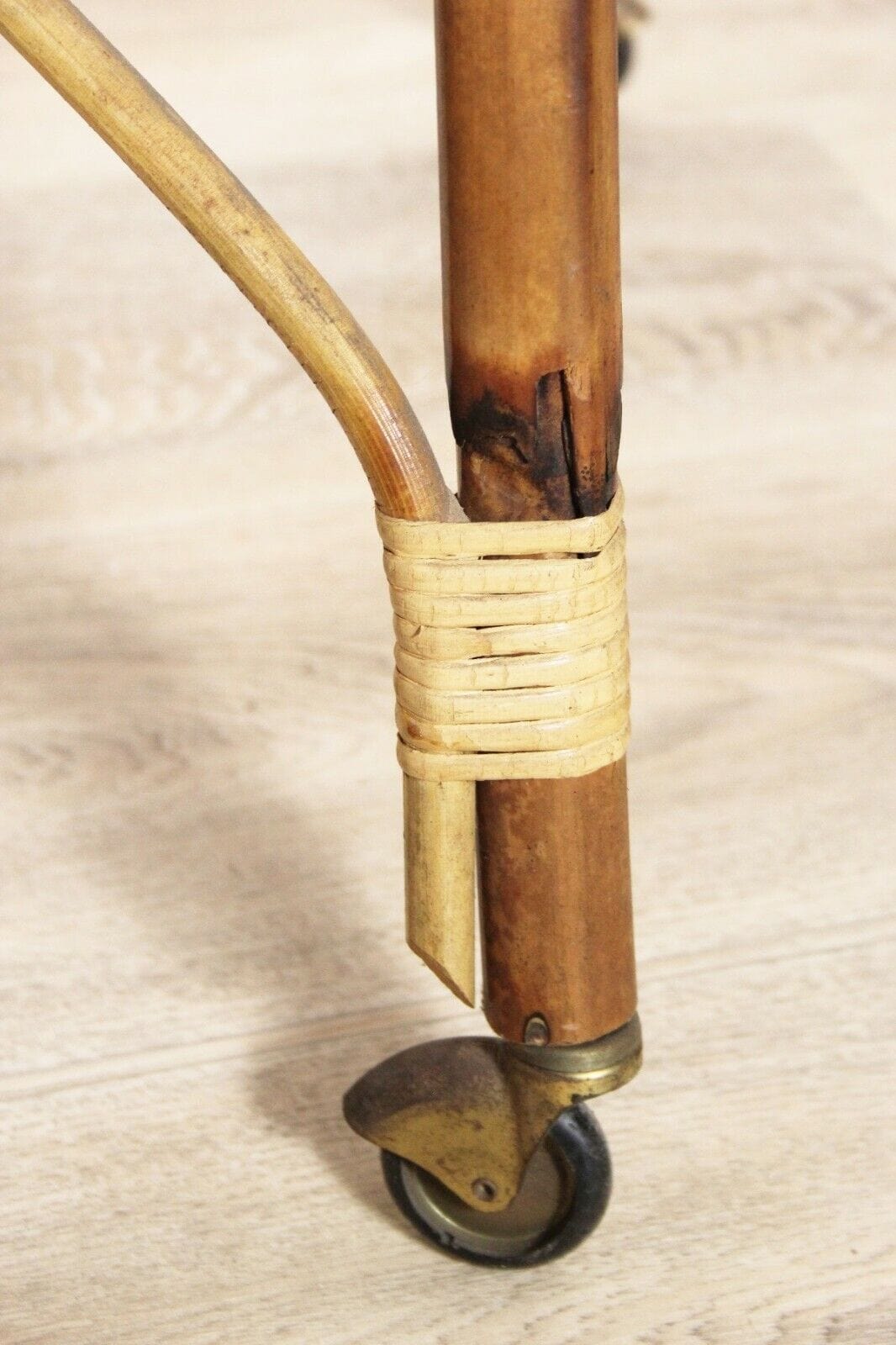 CULLA NEONATO VIMINI ANTICA LETTINO ART DECO IN BAMBU VINTAGE ANNI 40 FIORIERA Other