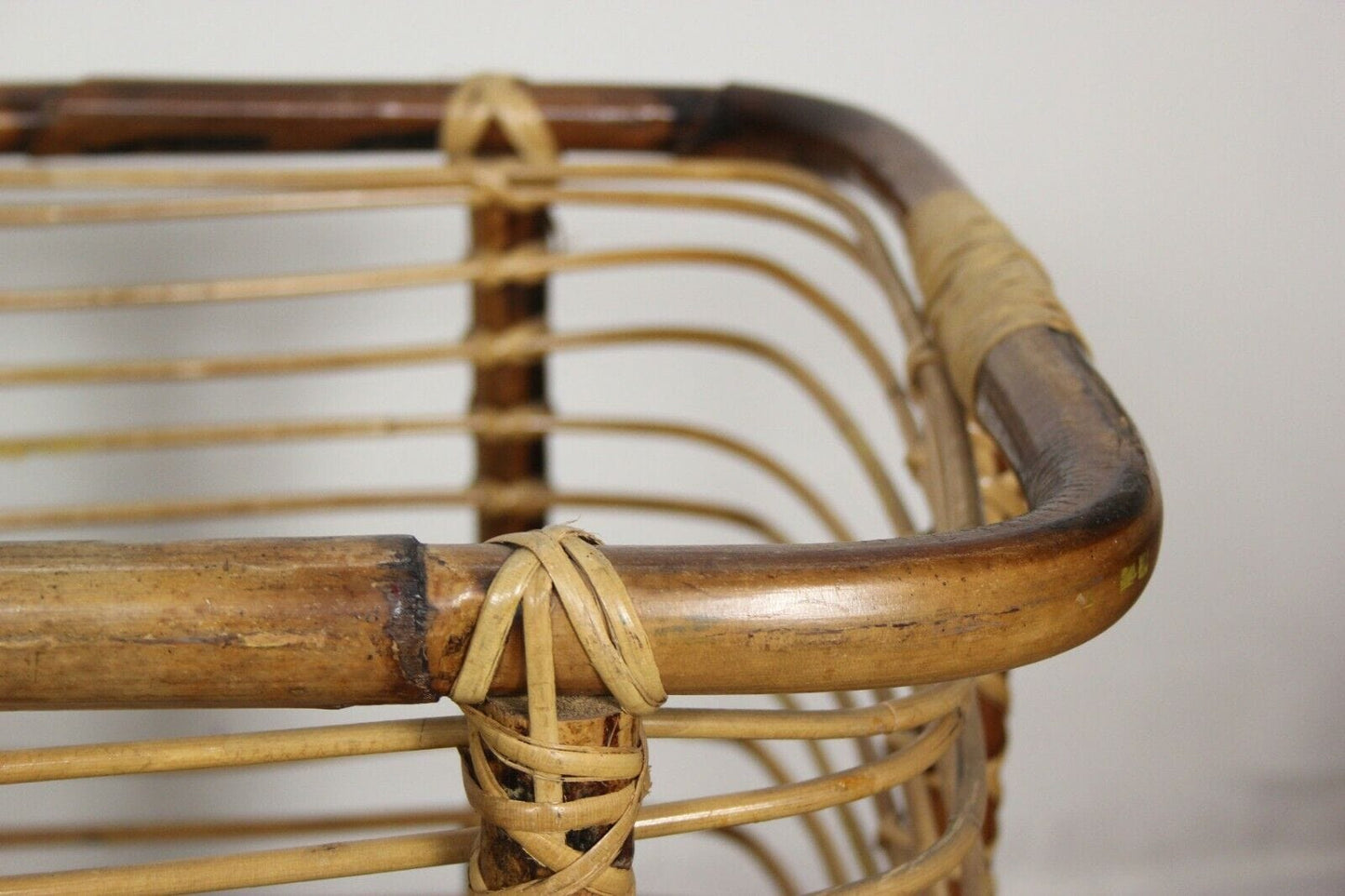 CULLA NEONATO VIMINI ANTICA LETTINO ART DECO IN BAMBU VINTAGE ANNI 40 FIORIERA Other