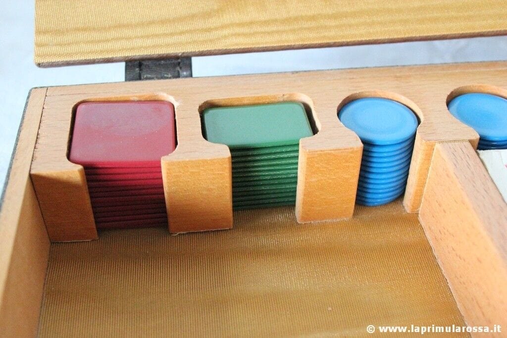 DAL NEGRO SCATOLA VINTAGE IN PELLE CON CARTE GIOCO E FICHES ITALIAN PLAYNG CARDS Other