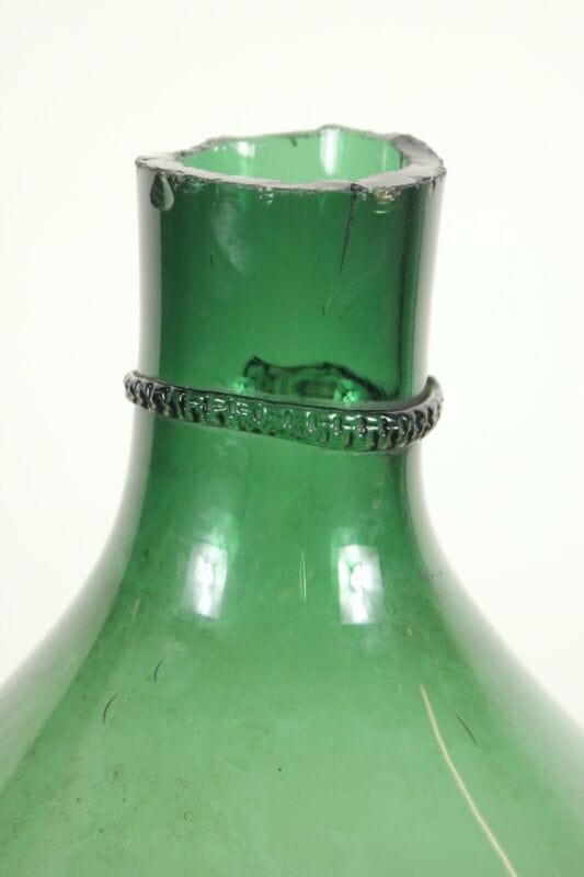 Damigiana in vetro da 54 litri antica vecchio boccione verde per vino giardino Vetri e Cristalli