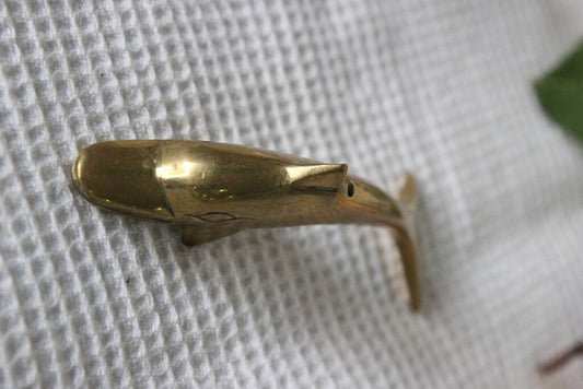 DELFINO VINTAGE IN OTTONE DA COLLEZIONE H CM 3 Ottone