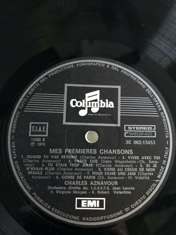 Disco in vinile 33 giri lp di Charles Aznavour 1970 canzoni francesi VINTAGE Dischi in Vinile