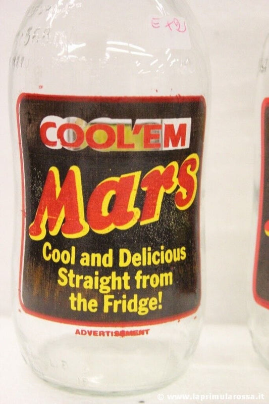 DUE BOTTIGLIE VINTAGE IN VETRO ' TWO VINTAGE ADVERTISING MARS MILK BOTTLLES Pubblicità vintage