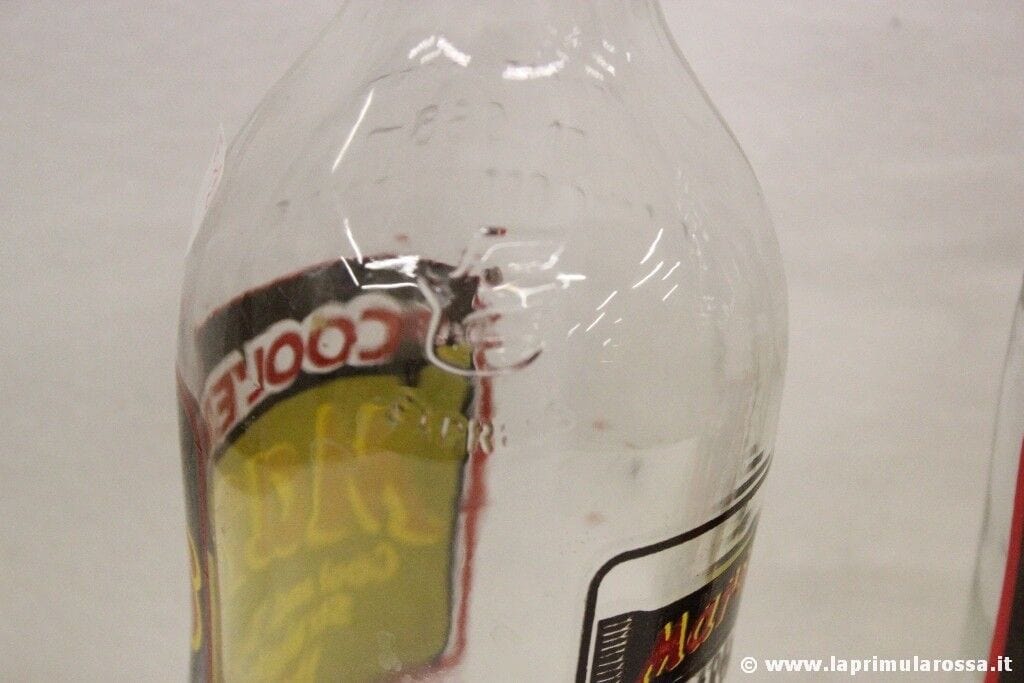 DUE BOTTIGLIE VINTAGE IN VETRO ' TWO VINTAGE ADVERTISING MARS MILK BOTTLLES Pubblicità vintage