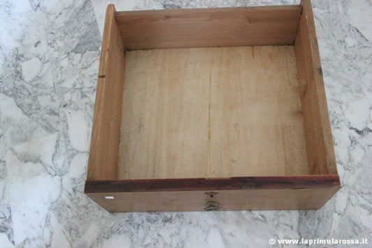 DUE CASSETTI D'EPOCA IN LEGNO L.cm 47 TECA CASSETTO TWO VINTAGE WOODEN DRAWERS Scatole in legno