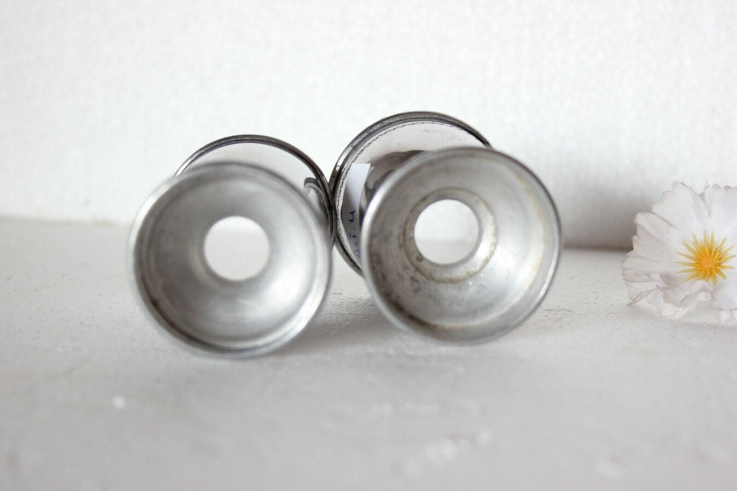 DUE PORTAUOVA ANNI '60 IN LATTA RETRO' TWO VINTAGE METAL EGG CUPS 1960s Other