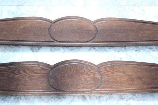 DUE SPONDE ANTICHE X LETTO L. cm 190 - COPPIA DI CIMASE D'EPOCA - LEGNO RECUPERO Restauro