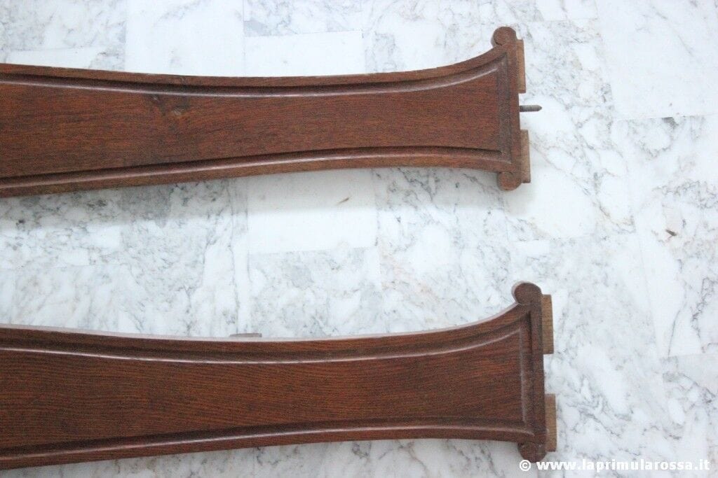 DUE SPONDE ANTICHE X LETTO L. cm 190 - COPPIA DI CIMASE D'EPOCA - LEGNO RECUPERO Restauro