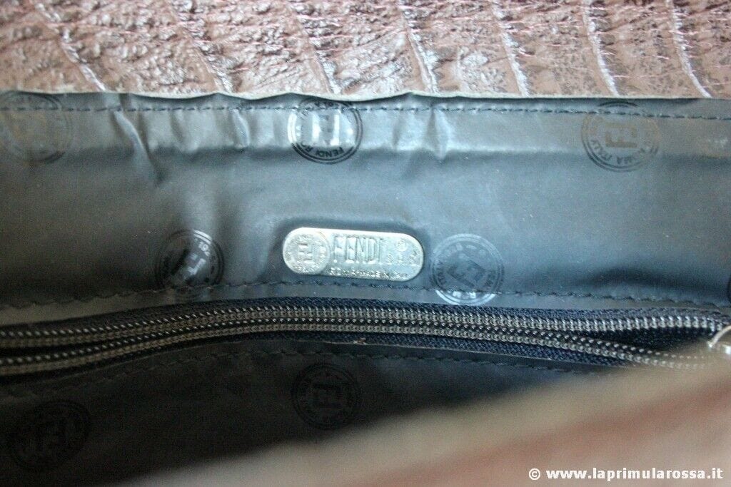 FENDI ROMA 1925 BORSA VINTAGE IN PELLE MARRONE REAL LEATHER WOMAN HAND BAG ITALY Borse Scialli & Foulard